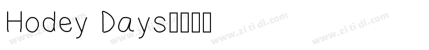 Hodey Days字体转换